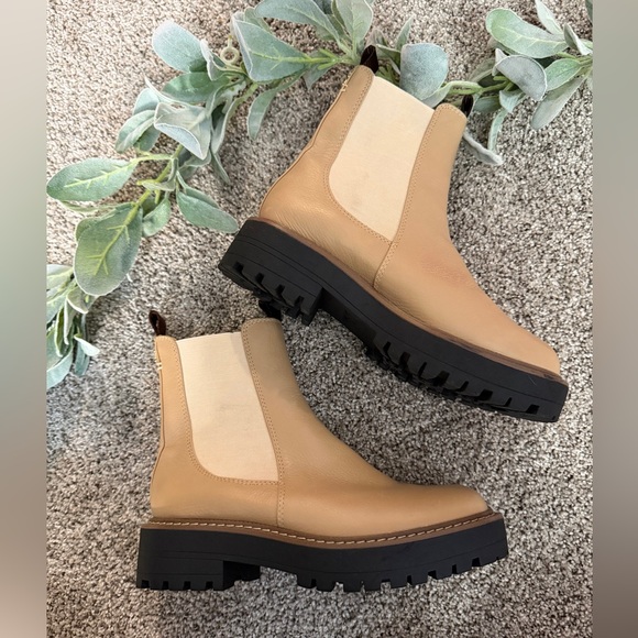 Sam Edelman Laguna Chelsea Boots Tan Leather Size 6 - Picture 1 of 8